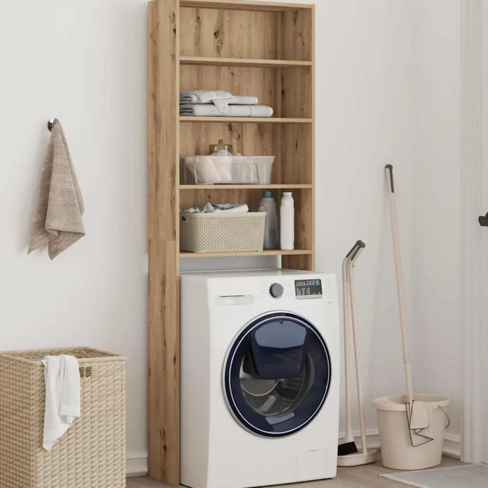 vidaXL Meuble pour machine à laver chêne artisanal 64x24x190 cm