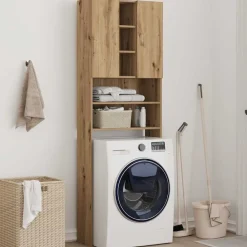 vidaXL Meuble pour machine à laver chêne artisanal 64x25,5x190 cm
