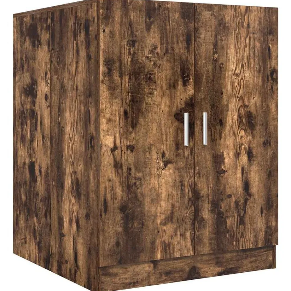 vidaXL Meuble pour machine à laver Chêne fumé 71x71,5x91,5 cm