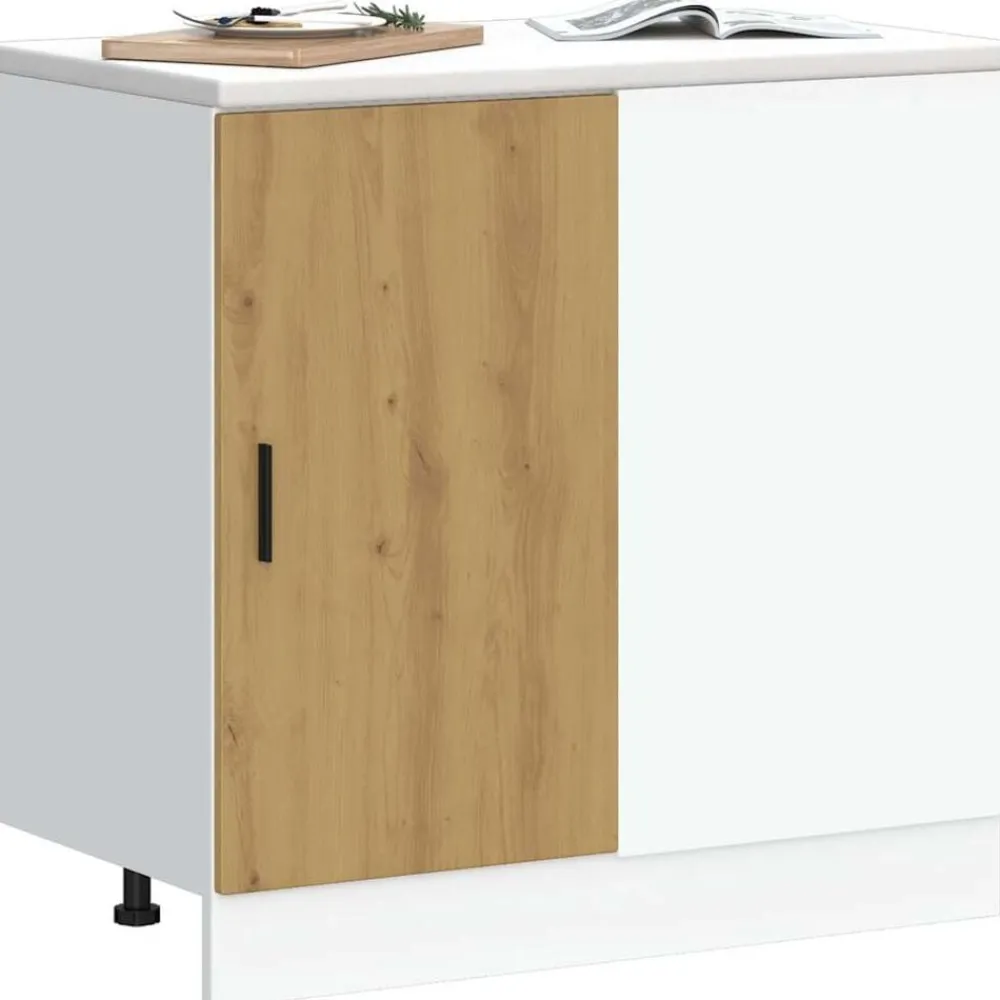 vidaXL Meuble sous évier "Lyon" Chêne artisanal Bois d'ingénierie