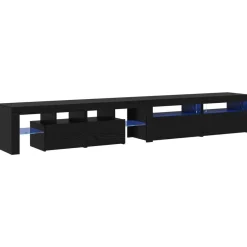 vidaXL Meuble TV 3 pcs Chêne noir 260 x 37 x 40 cm Bois d'ingénierie