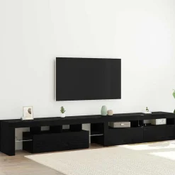 vidaXL Meuble TV 3 pcs Chêne noir 260 x 37 x 40 cm Bois d'ingénierie