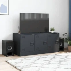 Meubles Tv-vidaXL Meuble TV 99x39x44 cm acier Anthracite