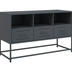 Meubles Tv-vidaXL Meuble TV 100,5x39x60,5 cm acier Anthracite