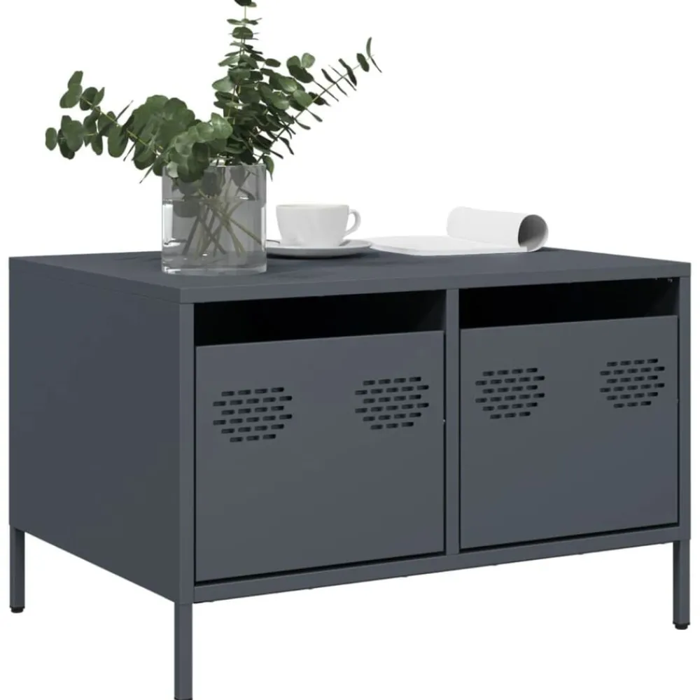 vidaXL Meuble TV 68x50x43,5 cm acier laminé à froid