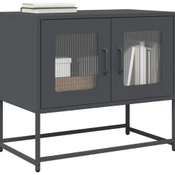 Meubles Tv-vidaXL Meuble TV 68x39x60,5 cm acier laminé à froid Anthracite