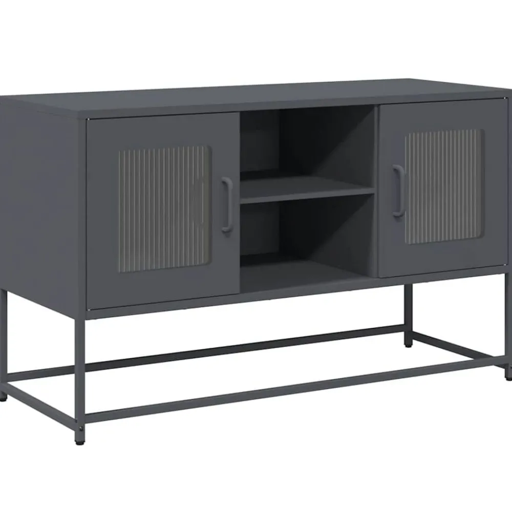 vidaXL Meuble TV 100,5x39x60,5 cm acier