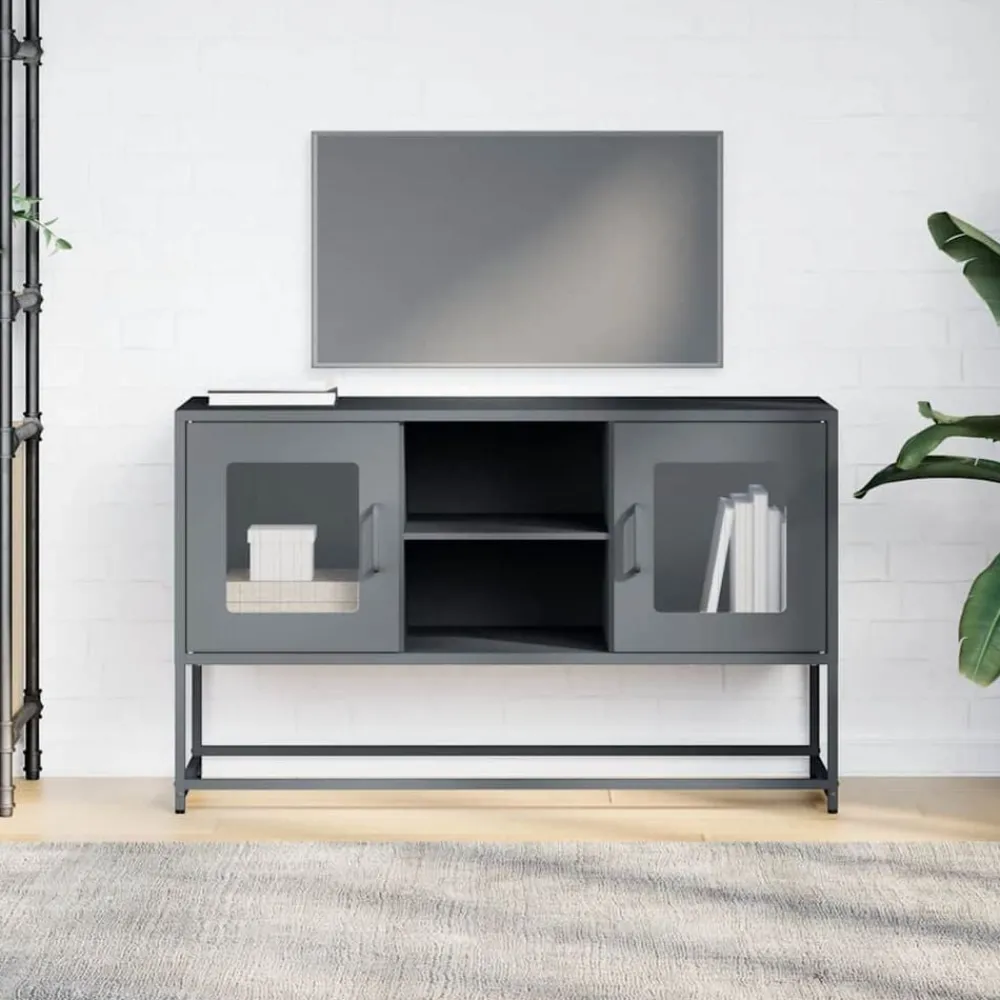 vidaXL Meuble TV 100,5x39x60,5 cm acier