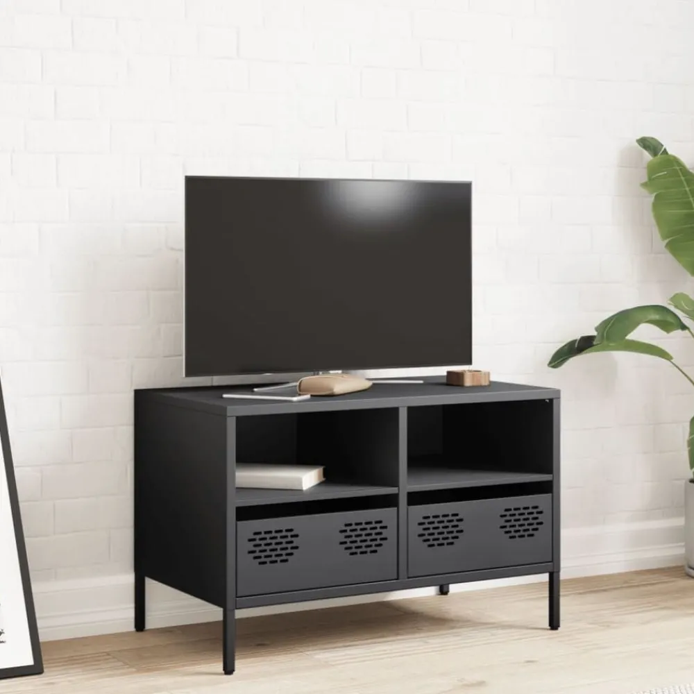 vidaXL Meuble TV 68x39x43,5 cm acier laminé à froid