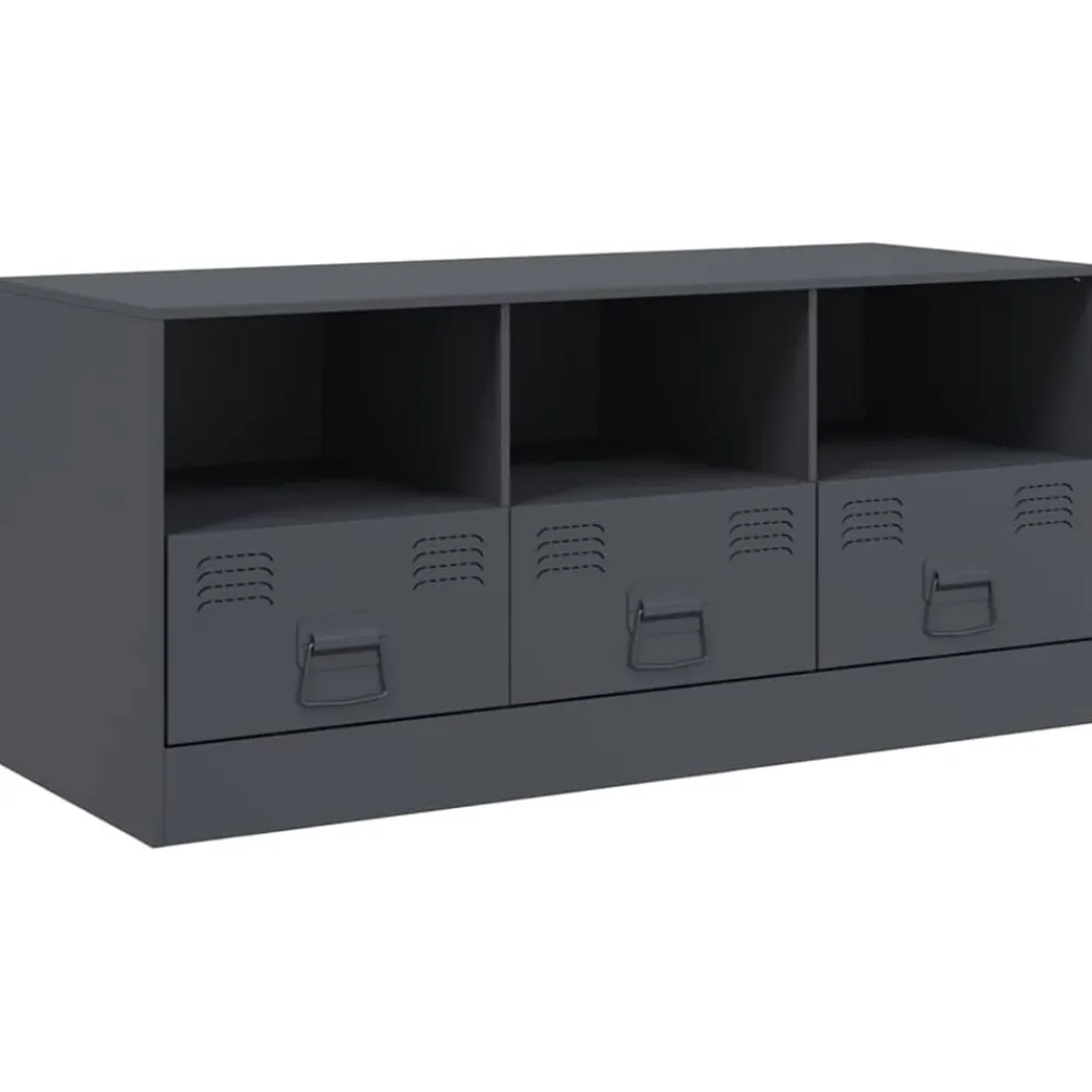 Meubles Tv-vidaXL Meuble TV 99x39x44 cm acier Anthracite