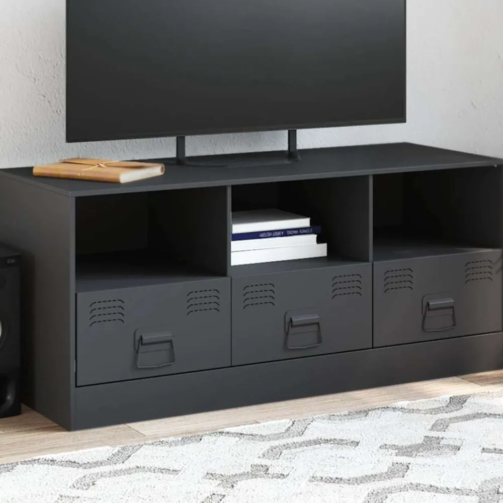 Meubles Tv-vidaXL Meuble TV 99x39x44 cm acier Anthracite