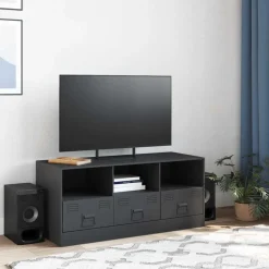 Meubles Tv-vidaXL Meuble TV 99x39x44 cm acier Anthracite