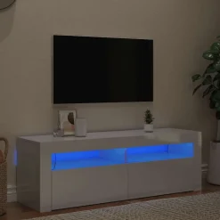 vidaXL Meuble TV avec lumières LED 120x35x40 cm