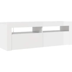 vidaXL Meuble TV avec lumières LED 120x35x40 cm