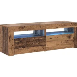 vidaXL Meuble TV avec lumières LED bois d'ingénierie