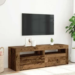 vidaXL Meuble TV avec lumières LED bois d'ingénierie