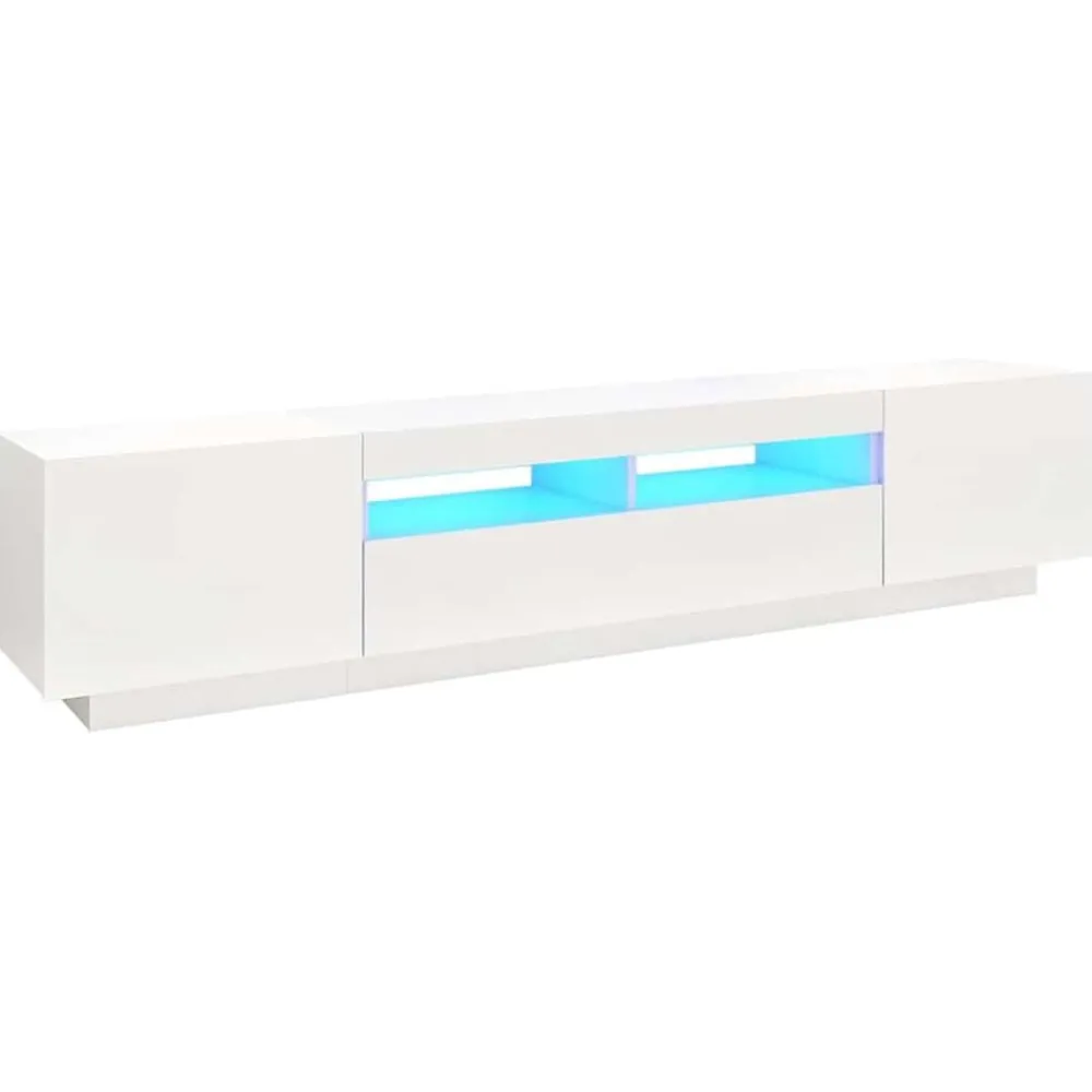 vidaXL Meuble TV avec lumières LED 200x35x40 cm