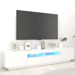 vidaXL Meuble TV avec lumières LED 200x35x40 cm
