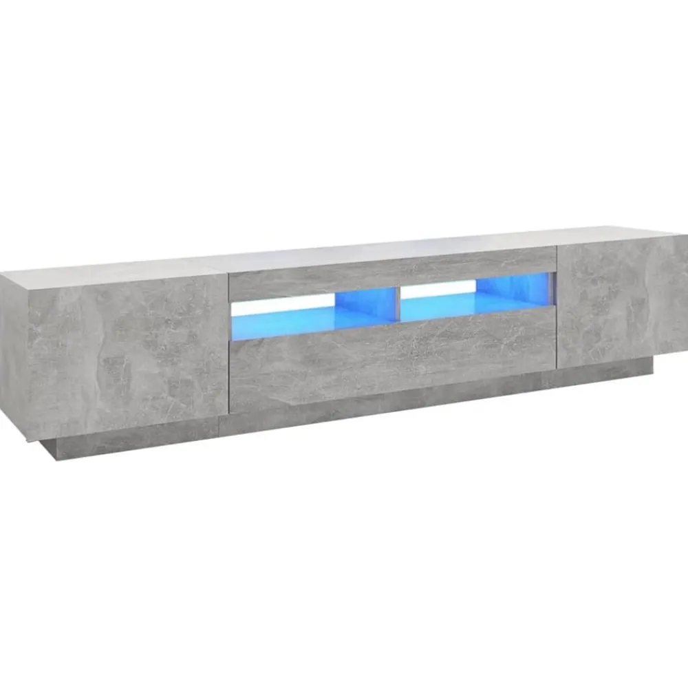 vidaXL Meuble TV avec lumières LED 200x35x40 cm