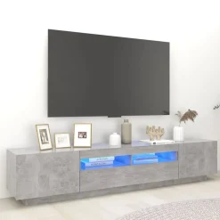 vidaXL Meuble TV avec lumières LED 200x35x40 cm