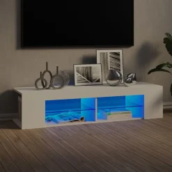 vidaXL Meuble TV avec lumières LED 135x39x30 cm