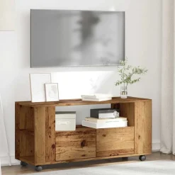 vidaXL Meuble TV avec roulettes bois d'ingénierie