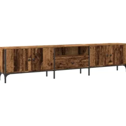 Meubles Tv-vidaXL Meuble TV avec tiroir 200x25x44 cm bois d'ingénierie Vieux bois