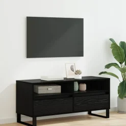 Meubles Tv-vidaXL Meuble TV avec tiroir Chêne noir 100 x 34,5 x 44,5 cm Ch&ecirc;ne noir