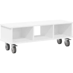 Meubles Tv-vidaXL Meuble TV 100 x 35 x 35 cm Bois d'ingénierie Blanc