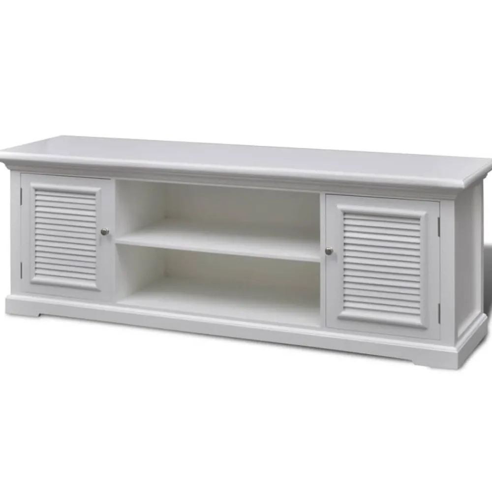 Meubles Tv-vidaXL Meuble TV Blanc Bois