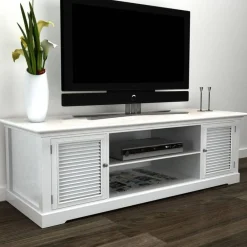 Meubles Tv-vidaXL Meuble TV Blanc Bois