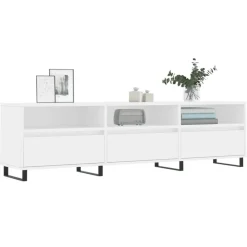 Meubles Tv-vidaXL Meuble TV 150x30x44,5 cm bois d'ingénierie Blanc