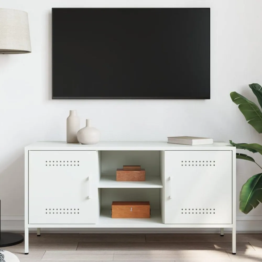 vidaXL Meuble TV 100,5x39x50,5 cm acier