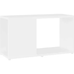 Étagères-vidaXL Meuble TV 60x24x32 cm Bois d'ingénierie Blanc