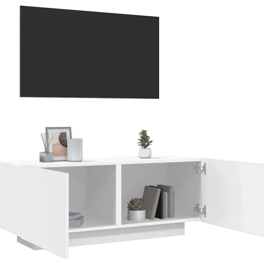 Meubles Tv-vidaXL Meuble TV 100x35x40 cm Aggloméré Blanc