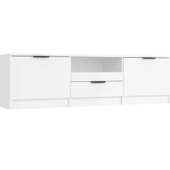 Meubles Tv-vidaXL Meuble TV 140x35x40 cm Bois d'ingénierie Blanc