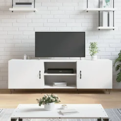 Meubles Tv-vidaXL Meuble TV 150x30x50 cm bois d'ingénierie Blanc
