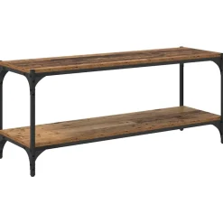 vidaXL Meuble TV 100x33x41cm Bois d'ingénierie et fer