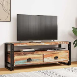 vidaXL Meuble TV Bois de récupération massif