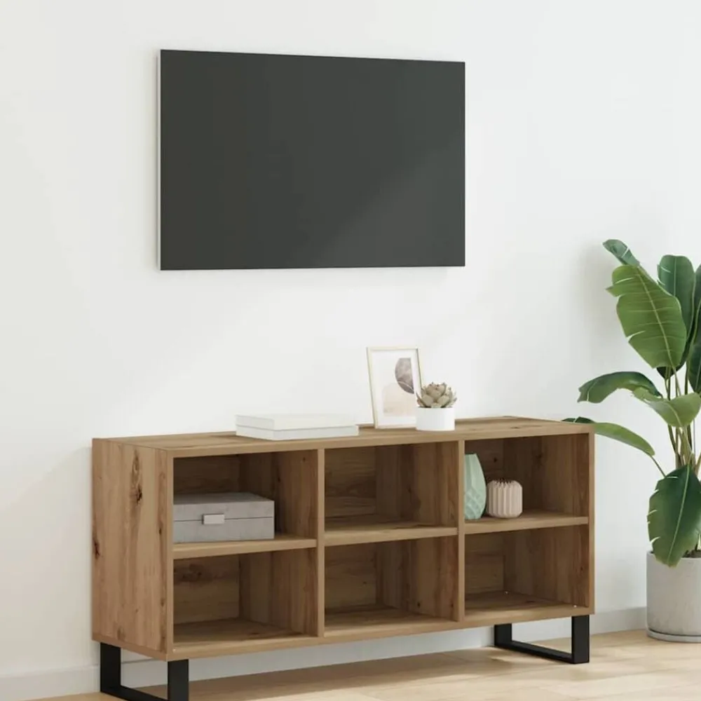 Meubles Tv-vidaXL Meuble TV Chêne artisanal 103,5 x 30 x 50 cm Bois d'ingénierie chêne artisanal