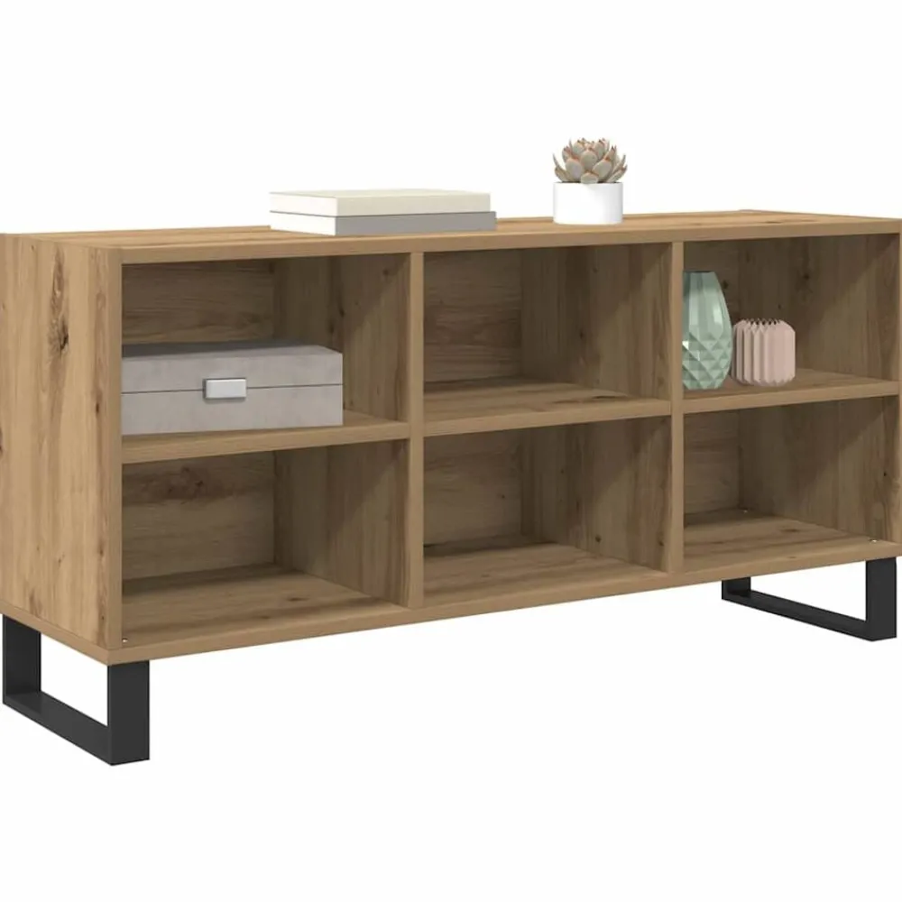 Meubles Tv-vidaXL Meuble TV Chêne artisanal 103,5 x 30 x 50 cm Bois d'ingénierie chêne artisanal