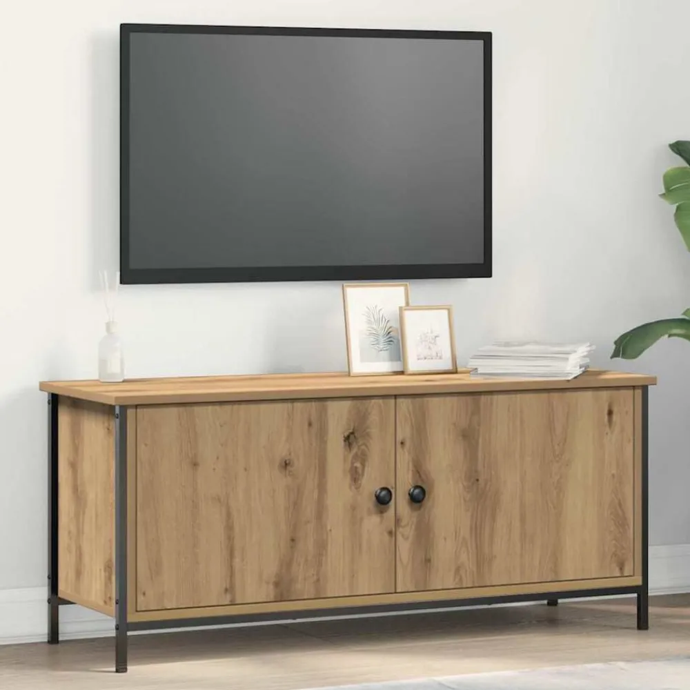 Meubles Tv-vidaXL Meuble TV Chêne artisanal 100 x 35 x 45 cm Bois d'ingénierie chêne artisanal