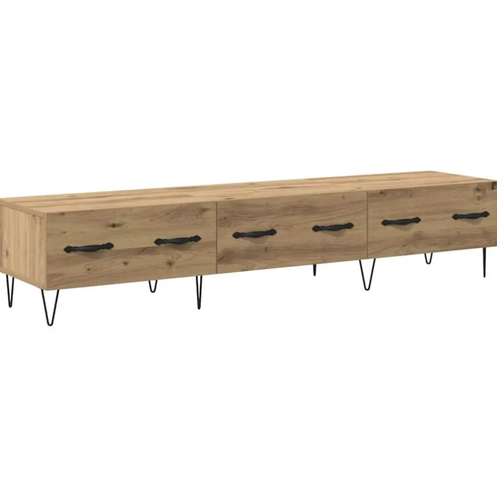 Meubles Tv-vidaXL Meuble TV chêne artisanal 150 x 36 x 30 cm Bois d'ingénierie chêne artisanal