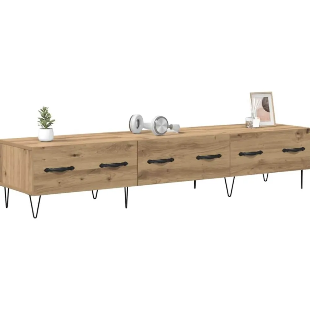 Meubles Tv-vidaXL Meuble TV chêne artisanal 150 x 36 x 30 cm Bois d'ingénierie chêne artisanal