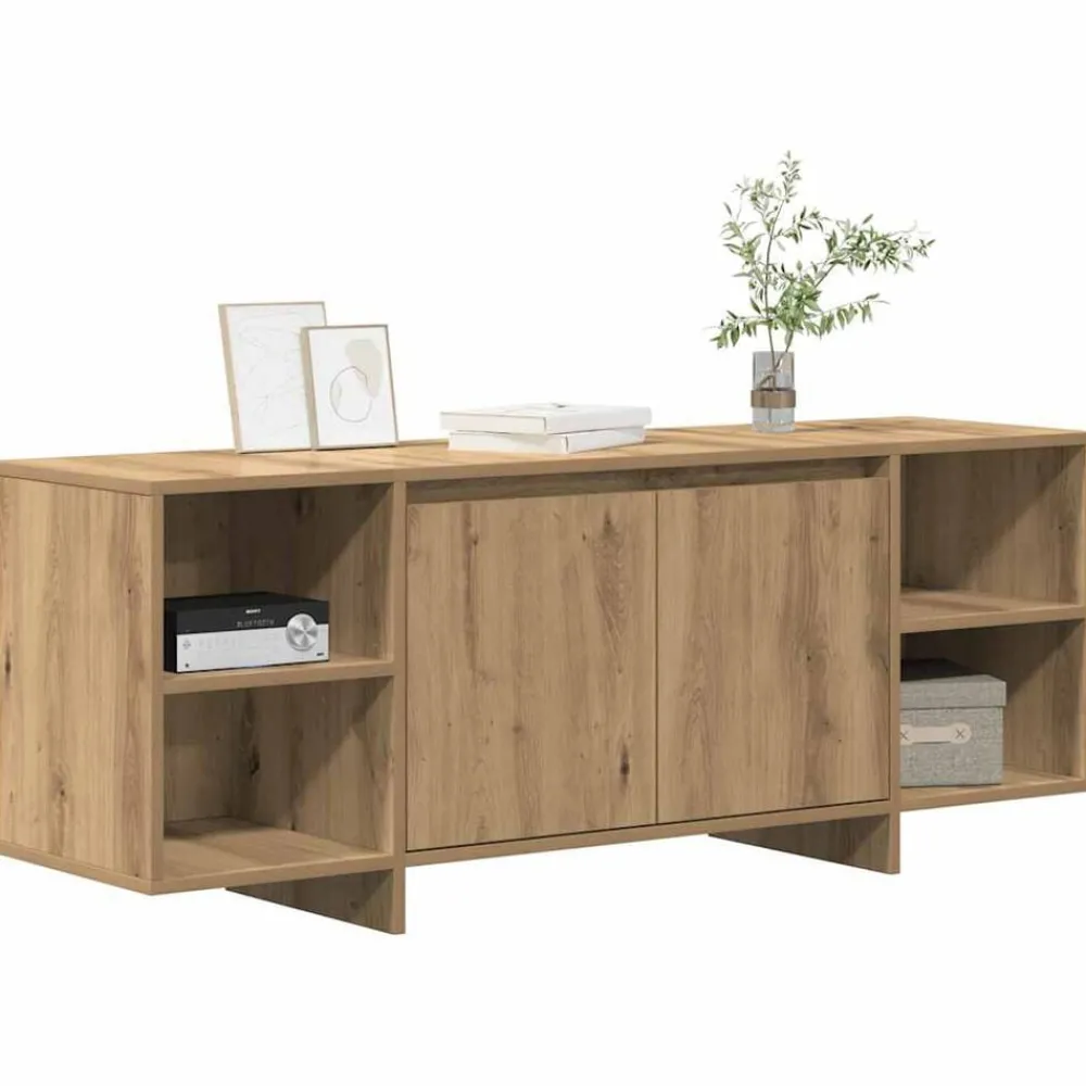 Meubles Tv-vidaXL Meuble TV chêne artisanal 130x35x50 cm bois d'ingénierie chêne artisanal