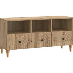 vidaXL Meuble TV Chêne Artisanal 102 x 34,5 x 50 cm Bois d’ingénierie