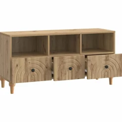 vidaXL Meuble TV Chêne Artisanal 102 x 34,5 x 50 cm Bois d’ingénierie