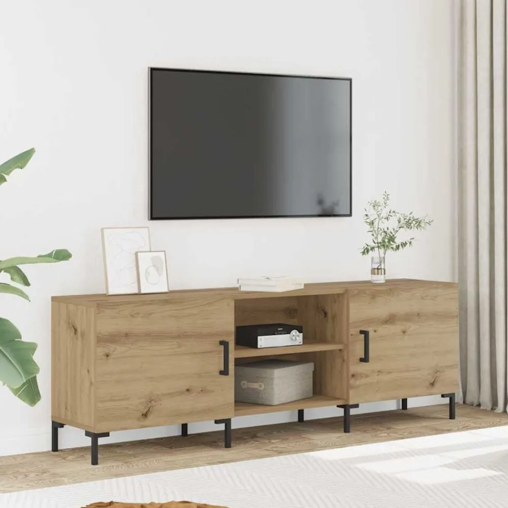 Meubles Tv-vidaXL Meuble TV chêne artisanal 150x30x50 cm bois d'ingénierie chêne artisanal