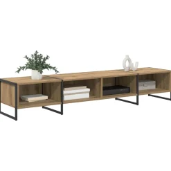 Meubles Tv-vidaXL Meuble TV Chêne artisan 170,5 x 36 x 30,5 cm Bois d'ingénierie chêne artisanal