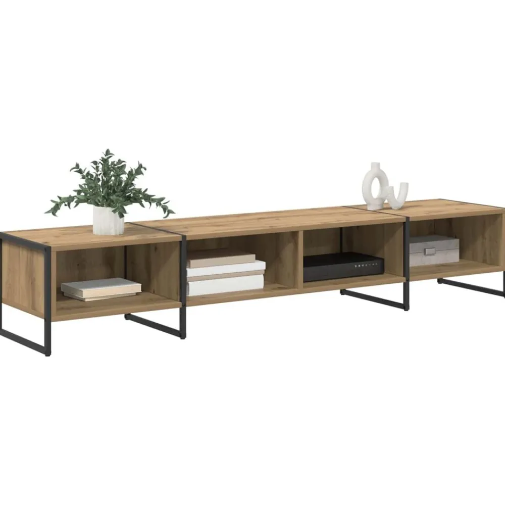 Meubles Tv-vidaXL Meuble TV Chêne artisan 170,5 x 36 x 30,5 cm Bois d'ingénierie chêne artisanal
